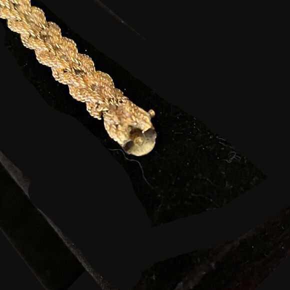 Vintage Elegant Zodiac Swiss Analog Gold Watch | 10K RGP Bezel | Braided Band - Picture 5 of 6